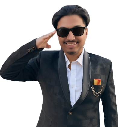 Naresh Prasad Koirala saluting